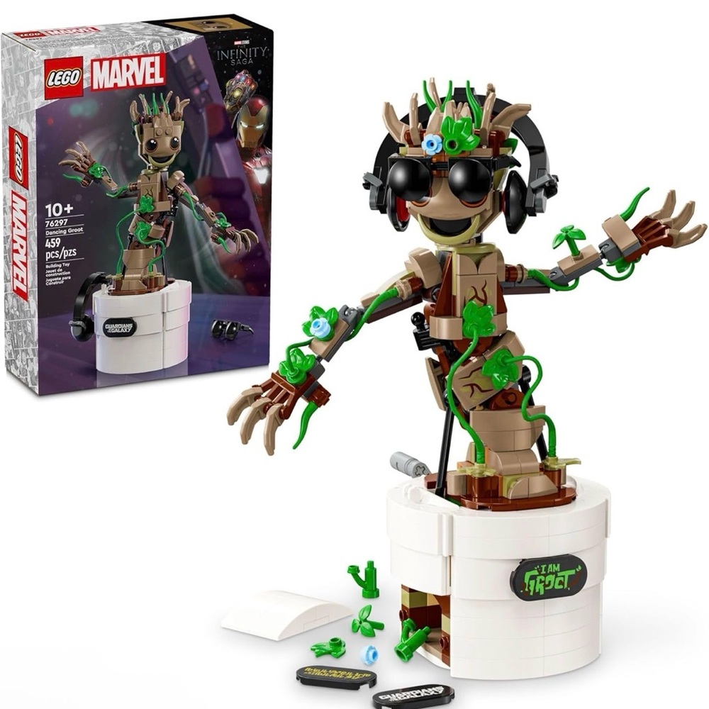 LEGO Dancing Groot with Green and Brown Details